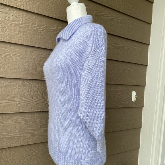 Alison J vintage womens knit sweater lavender - Picture 4 of 12